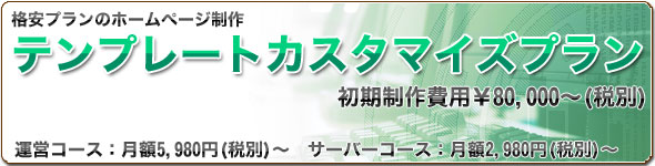 �e���v���[�g�J�X�^�}�C�Y�v�����F���S���i�̊i���z�[���y�[�W����v����