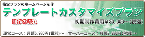 �e���v���[�g�J�X�^�}�C�Y�v�����F���S���i�̊i���z�[���y�[�W����v����